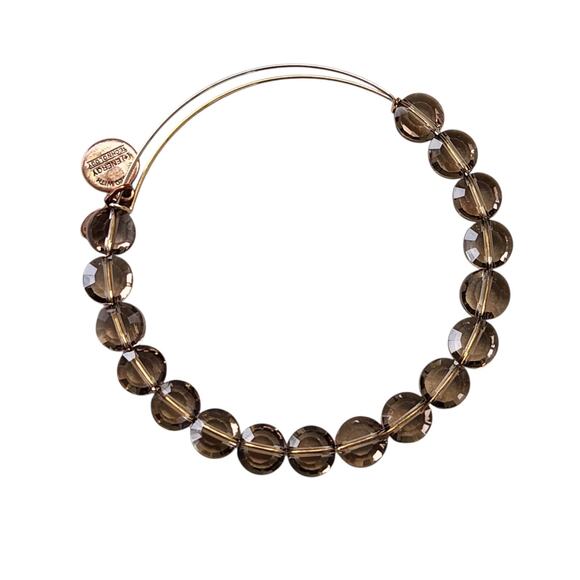 ALEX and ANI BEADED SMOKE LUX BEAD BANGLE BRACELET GIFT MOM WIFE MOTHER - Picture 1 of 3